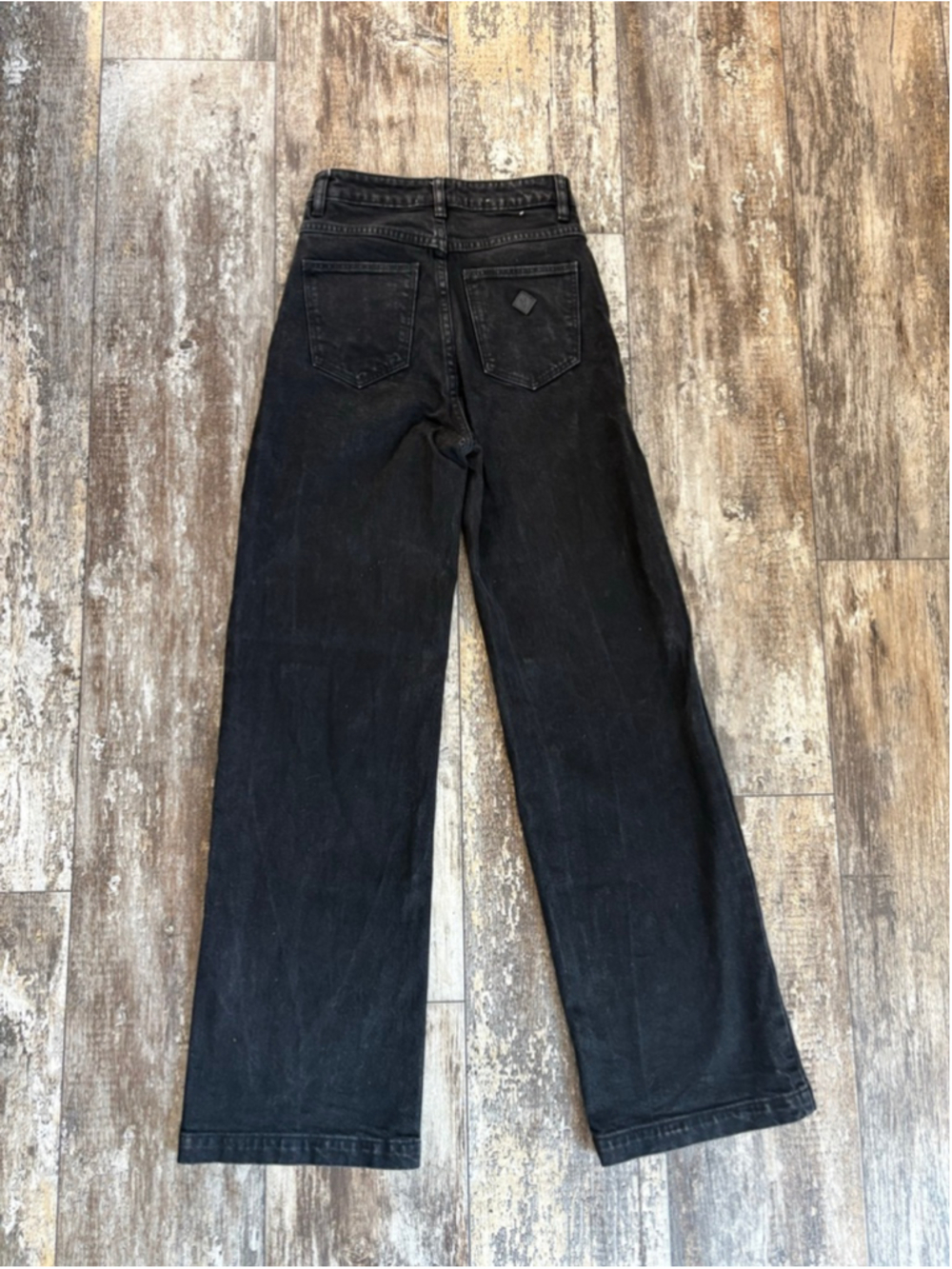 Abrand 94 High & Wide Black Jeans Size 24 | High Rise Wide Leg Denim - Picture 6 of 9